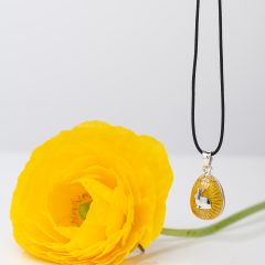 Πασχαλινό Ασημένιο Αυγουλάκι 925 με Σμάλτο & Μοτίφ Λαγουδάκι